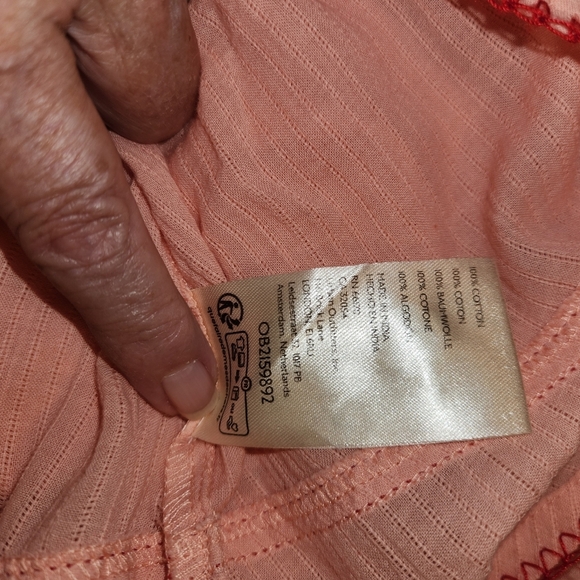 NWT Free People Orange Dylan Smocked Tunic Top 3/4 Sleeve Size S Boho Embroidery - Picture 10 of 10